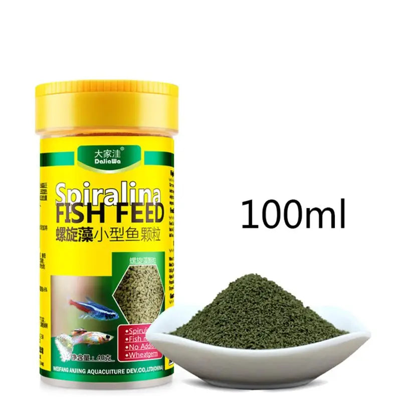 Spirulina Food Tropical Fish Nutrition Food For Aquarium Fish Tank Color Enhanced Feeding Feeder Supplies