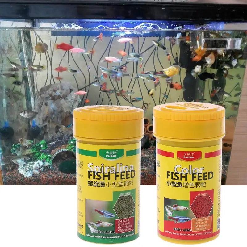 Spirulina Food Tropical Fish Nutrition Food For Aquarium Fish Tank Color Enhanced Feeding Feeder Supplies