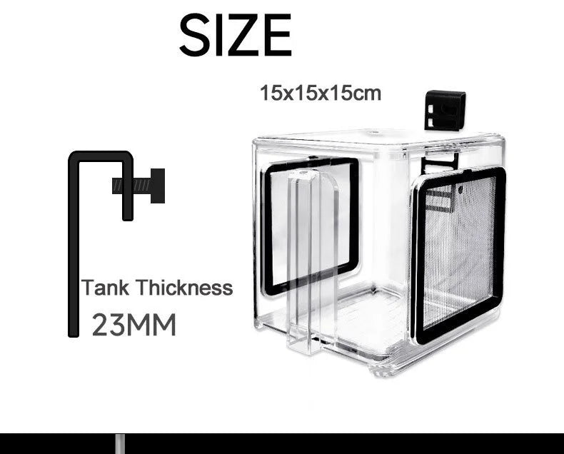 Aquarium Acrylic Fish Tank Breeder Box Isolation Box Detachable Fishbowl Ornamental Incubation Spawning Room Pneumatic Breeding