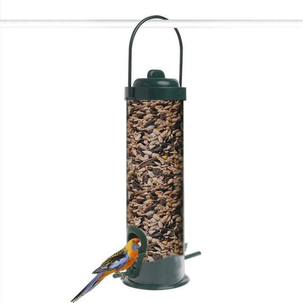 Multiple Holes Bird Feeder Automatic Foot Feeding Tool Pet Bird Feeder Outdoor Hanging Pet Food Dispenser for Flying Animals