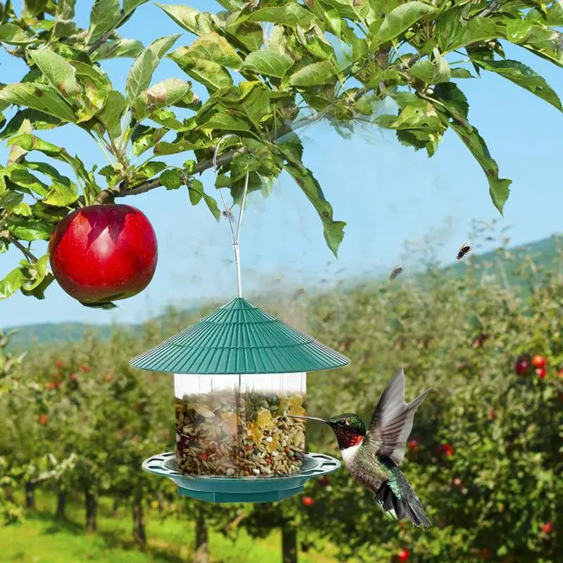 Waterproof Wild Bird Food Feeding Station for Garden hanging Feeding Tool Outdoor Bird Feeder Large Capacity Food Container