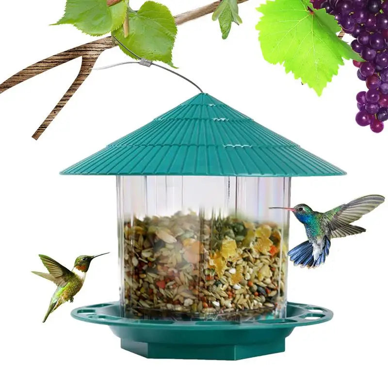 Waterproof Wild Bird Food Feeding Station for Garden hanging Feeding Tool Outdoor Bird Feeder Large Capacity Food Container