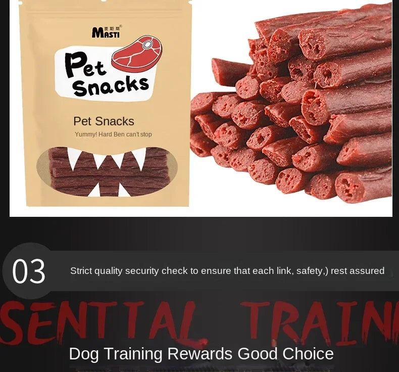 500g Dog Snacks Soft Beef Strips Dog Training Reward SnacksAppetizing Digestive Nutritious Delicious Chewy Pet Snacks Dog Food