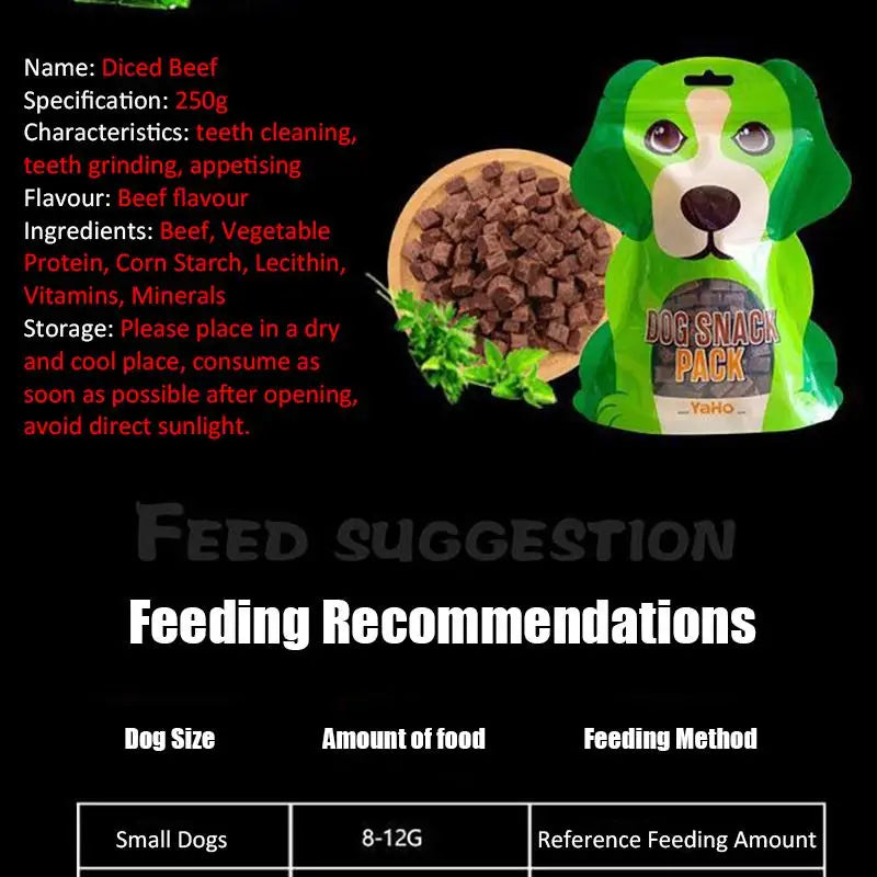 Pet Snacks Beef Particles Appetising Digesting Nutritious Delicious Chewy Training Rewards for Cat Dog Puppy Pet Food Snacks