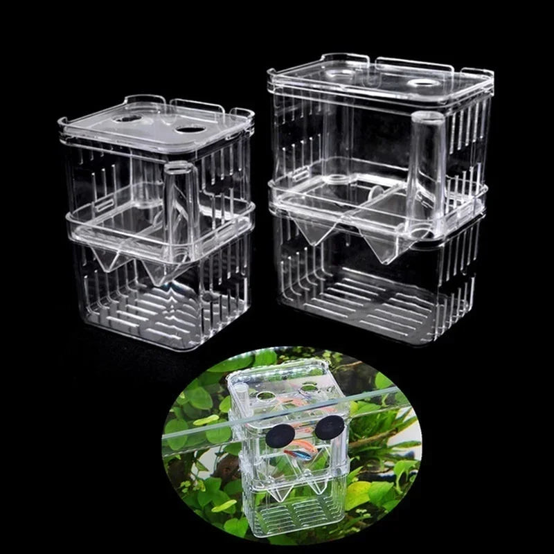 Multifunctional Fish Tank High Definition Fish Breeding Isolation Box Aquarium Breeder Fish Tank Double Guppy Incubator