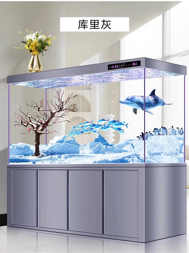 Large Living Room Aquariums Betta Cabinet Nordic Luxury Appreciate Fishbowl Ecological Box Cultivation Pet Product Аквариум FYFT