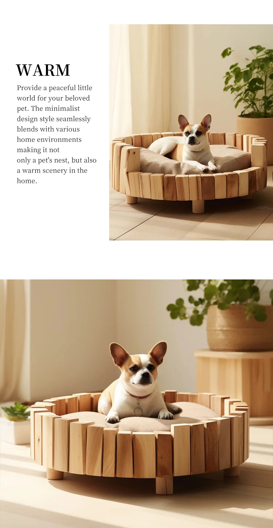 Customized furniture manufacturer, wooden dog house luxury pet wooden bed indoor wooden cat dog house