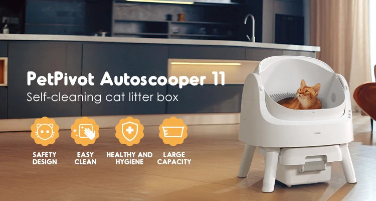 Petpivot Large space safety protection Automatic cat litter box without scoop Self-cleaning smart cat litter box