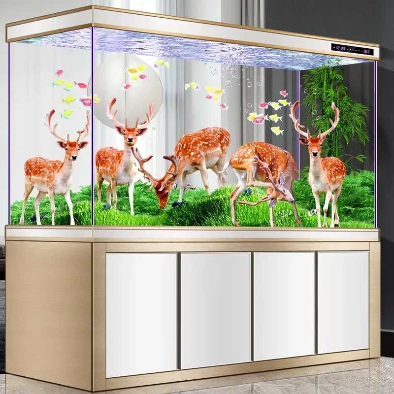 Large Living Room Aquariums Betta Cabinet Nordic Luxury Appreciate Fishbowl Ecological Box Cultivation Pet Product Аквариум FYFT