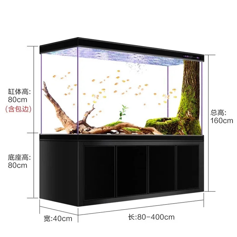 Large Living Room Aquariums Betta Cabinet Nordic Luxury Appreciate Fishbowl Ecological Box Cultivation Pet Product Аквариум FYFT