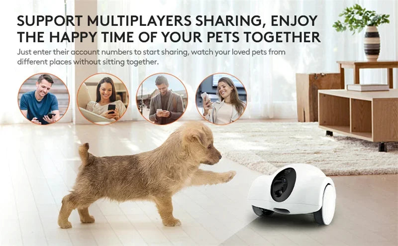 Dog Food Dispenser Smart Pet Feeder With 1080P HD Pet Camera For Dog Cat Full House Mobile Audio Wifi Smart Interactive Pet Toys