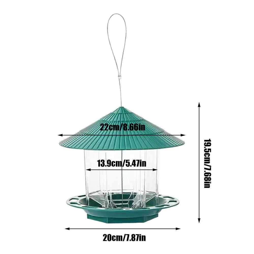 Waterproof Wild Bird Food Feeding Station for Garden hanging Feeding Tool Outdoor Bird Feeder Large Capacity Food Container