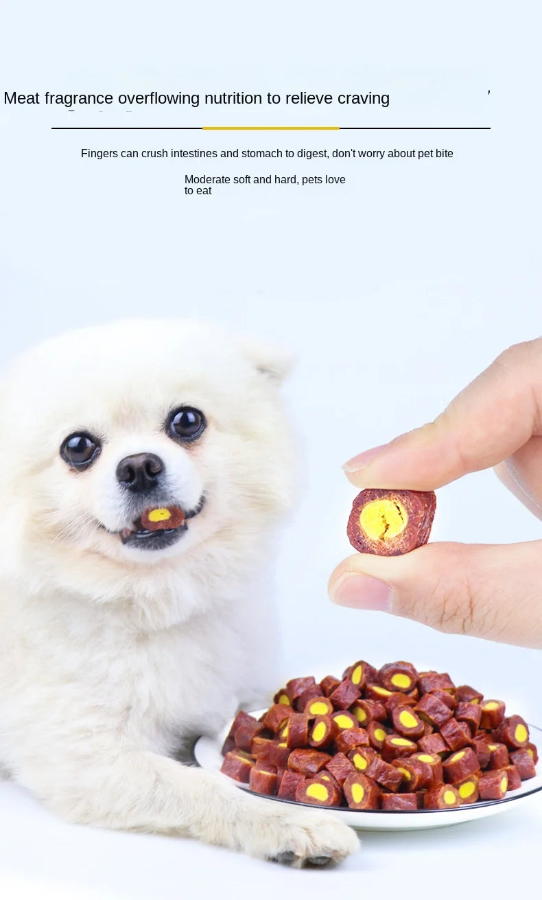 Dog Snacks 110g Beef Sandwich Egg Yolk Granules Training Reward Chewy Nutritious Delicious Healthy Pet Snacks Dog Food Pet Food