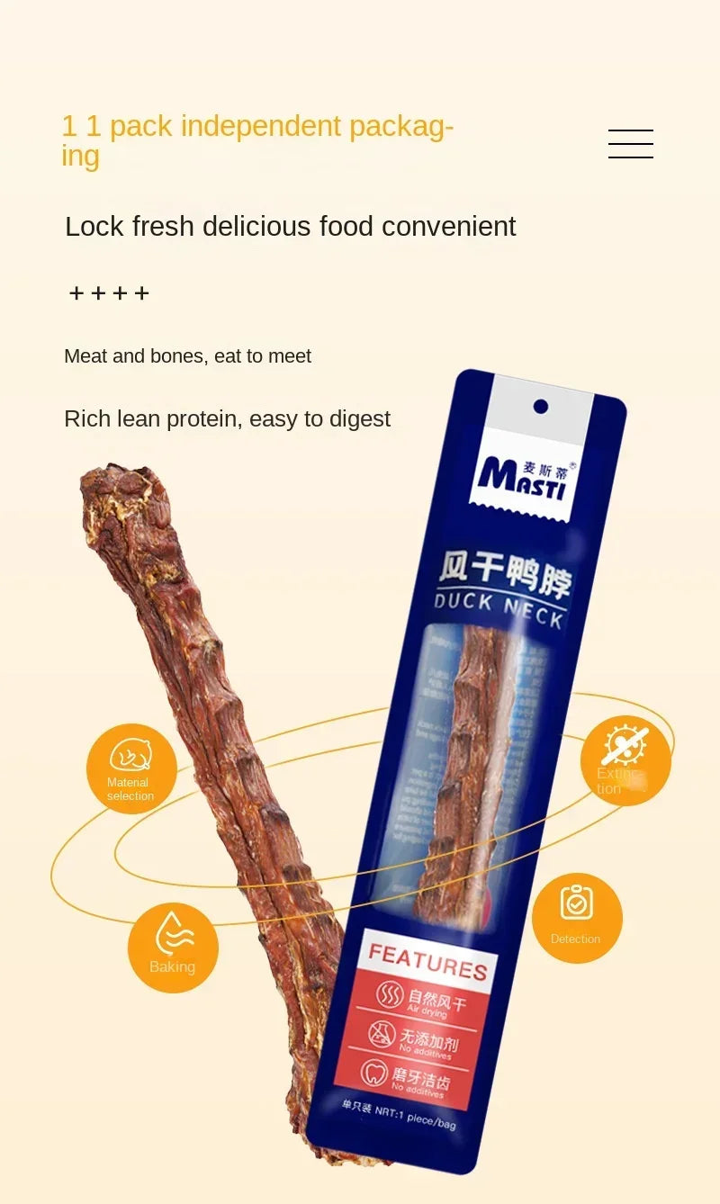 Air Dried Duck Neck Dog Snacks Puppy Molar Stick Tooth Cleaning Bone Molar Bite-resistant Dog Chew Training Food Pet Snacks