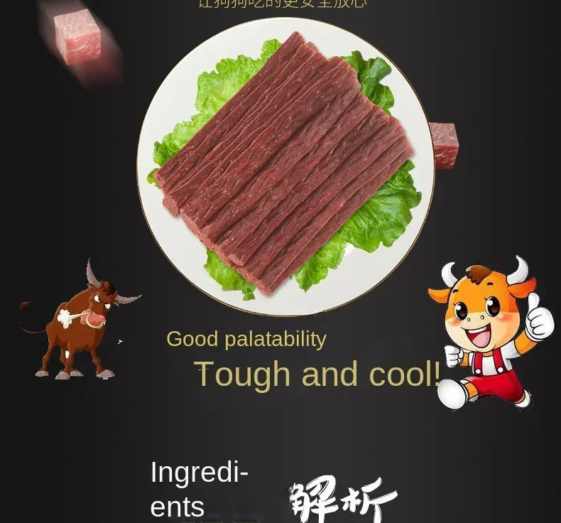 500g Dog Snacks Soft Beef Strips Dog Training Reward SnacksAppetizing Digestive Nutritious Delicious Chewy Pet Snacks Dog Food