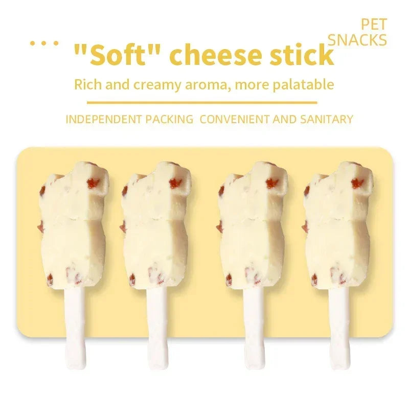 Pet Snacks Food Interactive Cheese Sticks Individually Wrapped Balanced Nutrition Care Intestines Dog Cat Training Reward Snacks