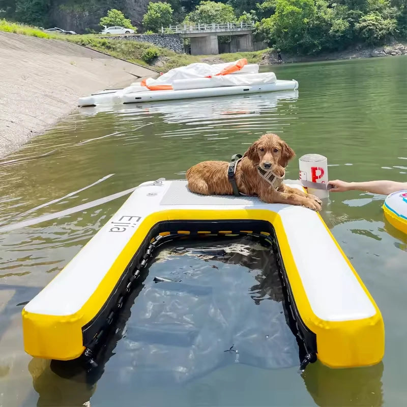 Stock Fast Shipping  120/150cm Inflatable Pup Plank Series Floating Dog Water Ramp Float Ladder For Boats Pools Swimming Pets