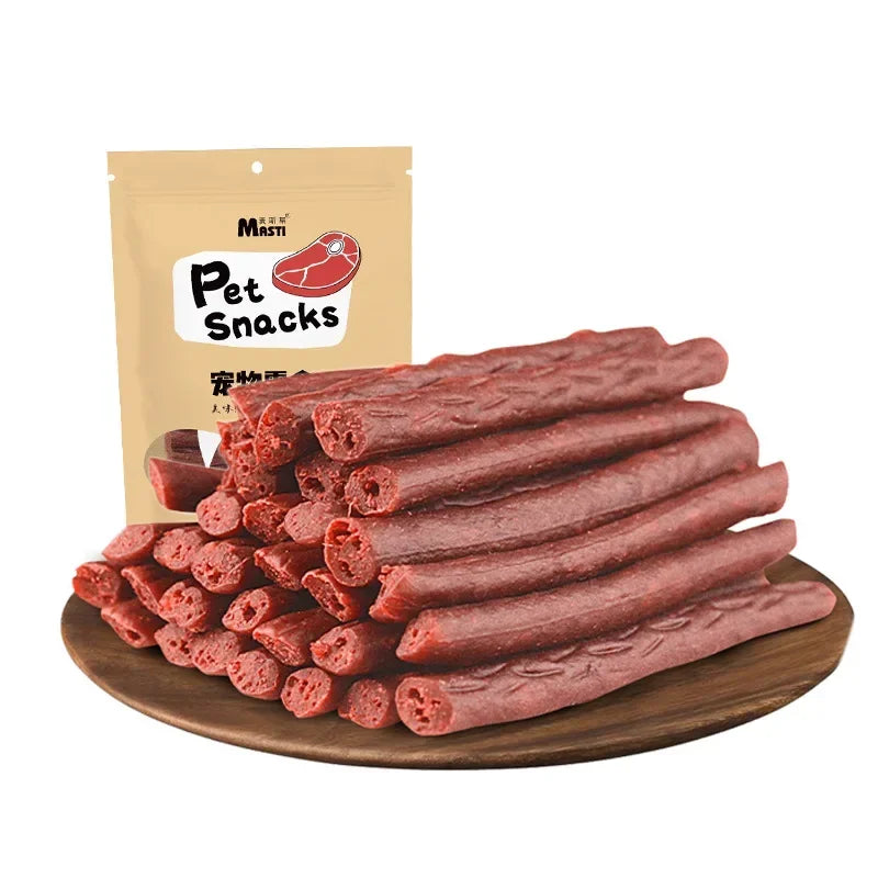 500g Dog Snacks Soft Beef Strips Dog Training Reward SnacksAppetizing Digestive Nutritious Delicious Chewy Pet Snacks Dog Food