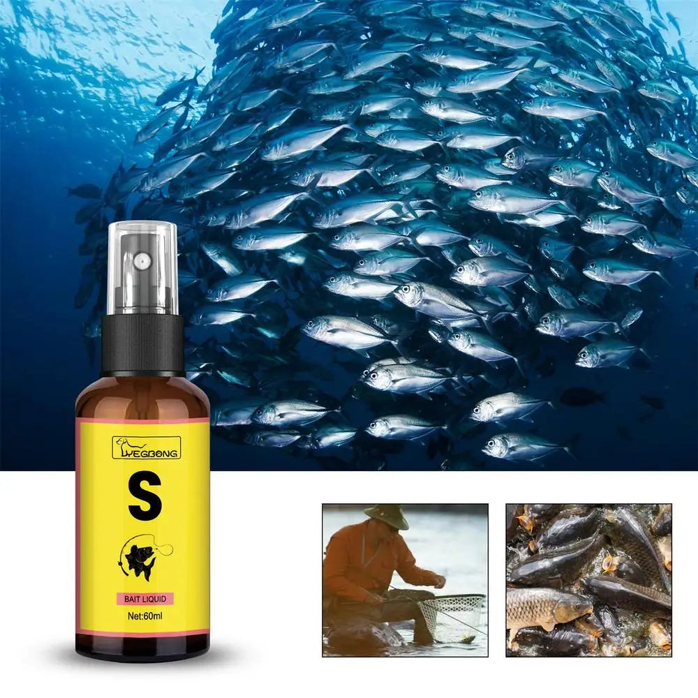 60ml Fishing Scent Liquid Natural Fishing Baits Attractants Bail Drag For Sea River Freshwater Effectively Attract Fish