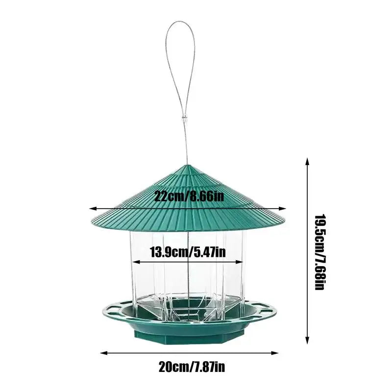 Waterproof Wild Bird Food Feeding Station for Garden hanging Feeding Tool Outdoor Bird Feeder Large Capacity Food Container