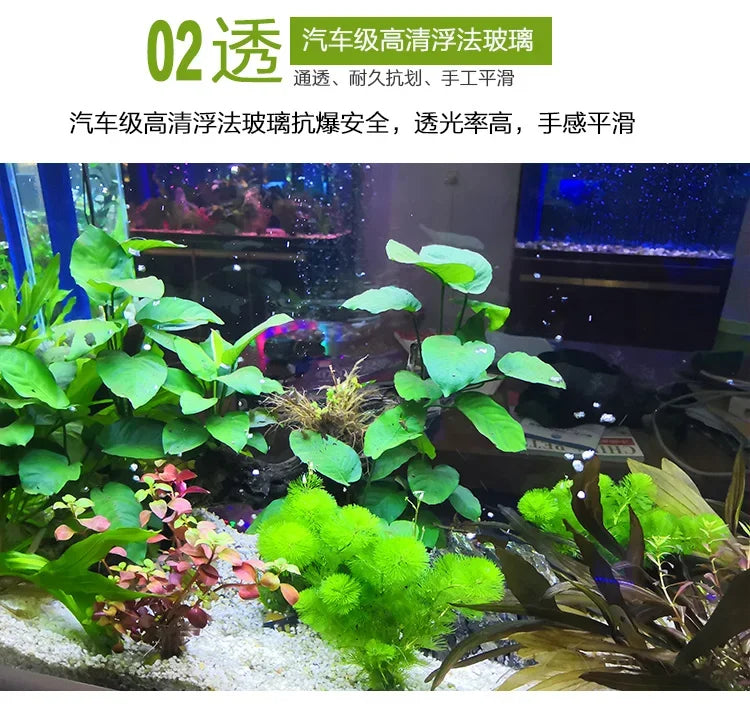 European round Aquarium Living Room Large Bottom Filter Ecological Change Water Glass Fish Globe