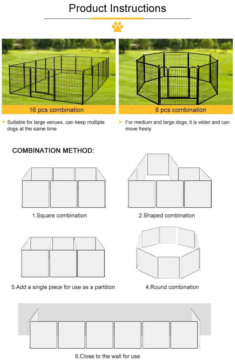 Hot Product Foldable Pet Fence Big Fine Workmanship Dog Fence with Window