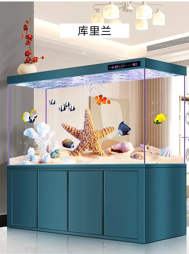 Large Living Room Aquariums Betta Cabinet Nordic Luxury Appreciate Fishbowl Ecological Box Cultivation Pet Product Аквариум FYFT