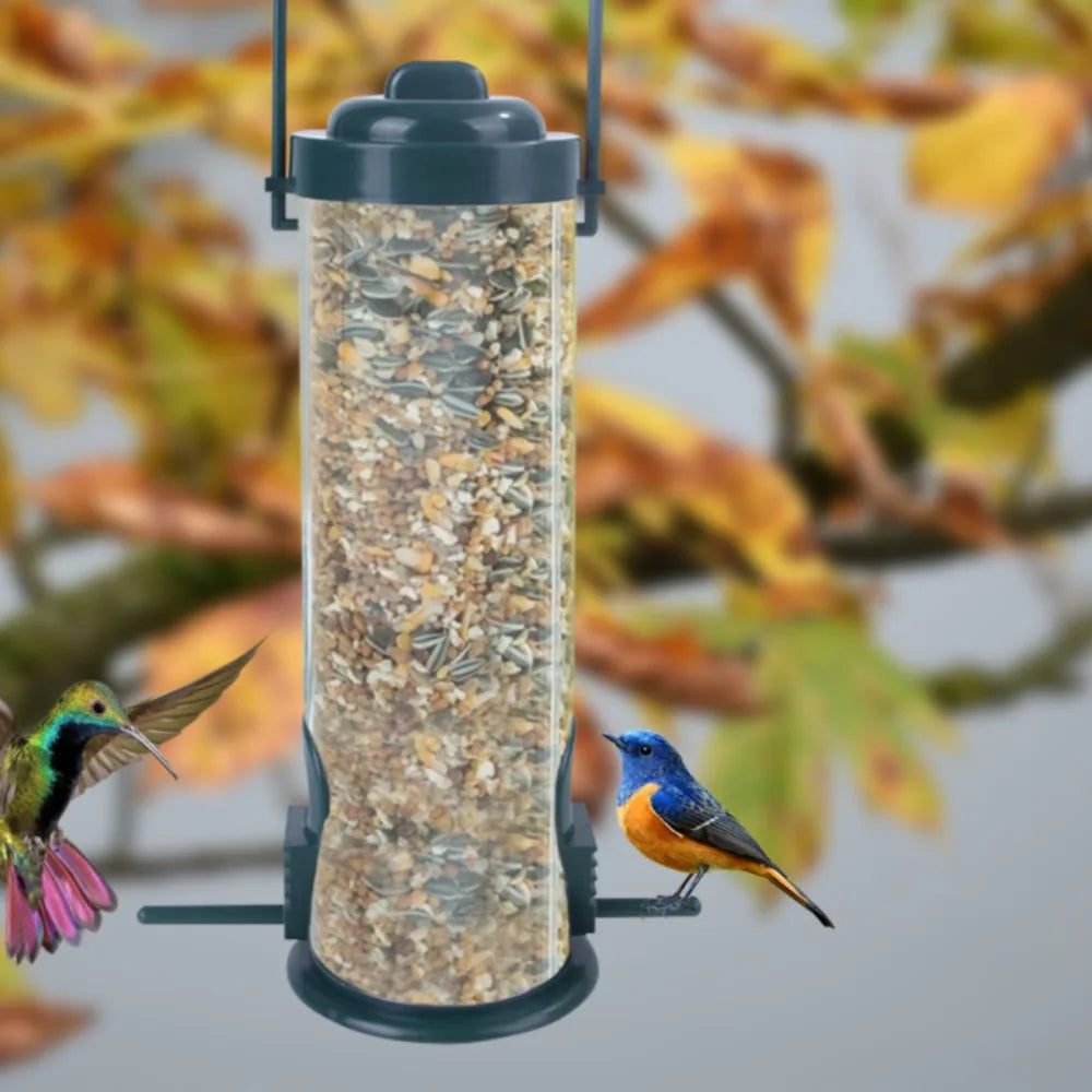 Multiple Holes Bird Feeder Automatic Foot Feeding Tool Pet Bird Feeder Outdoor Hanging Pet Food Dispenser for Flying Animals