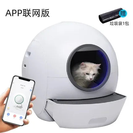 Cat tolilet Wifi Automatic Smart Litter Box Large Cat Toilet Drawer Type Fully Closed Anti Splash Self Cleaning Litter Box