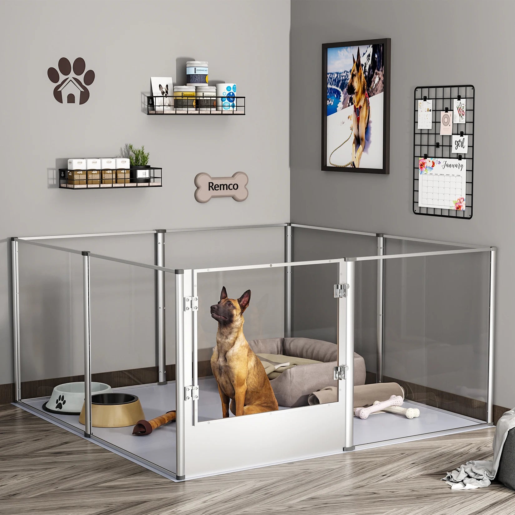 Dog Playpen Pet Pen 8 pens for Dogs Crate Cage Kennel Dog Fence Clear Dog playpen for Small, Medium Dogs Puppy and Rabbit