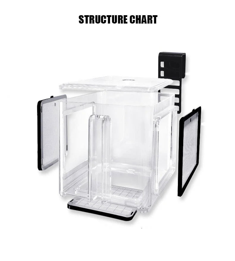 Aquarium Acrylic Fish Tank Breeder Box Isolation Box Detachable Fishbowl Ornamental Incubation Spawning Room Pneumatic Breeding