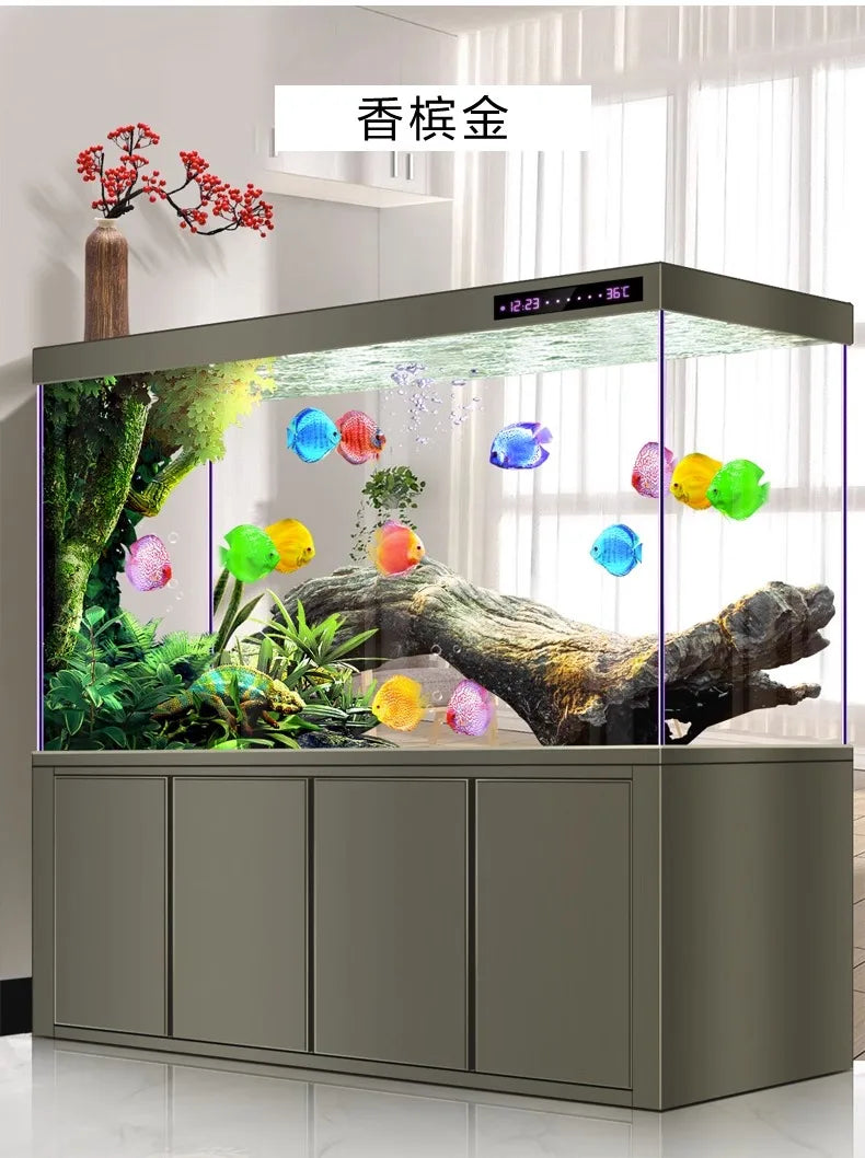 Large Living Room Aquariums Betta Cabinet Nordic Luxury Appreciate Fishbowl Ecological Box Cultivation Pet Product Аквариум FYFT