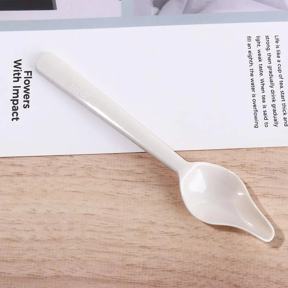 Plastic Bird Milk Powder Feeder Long Handle Thickened Chicks Medicine Spoon Heat-resisting Bird Food Water Spoon for Feeding