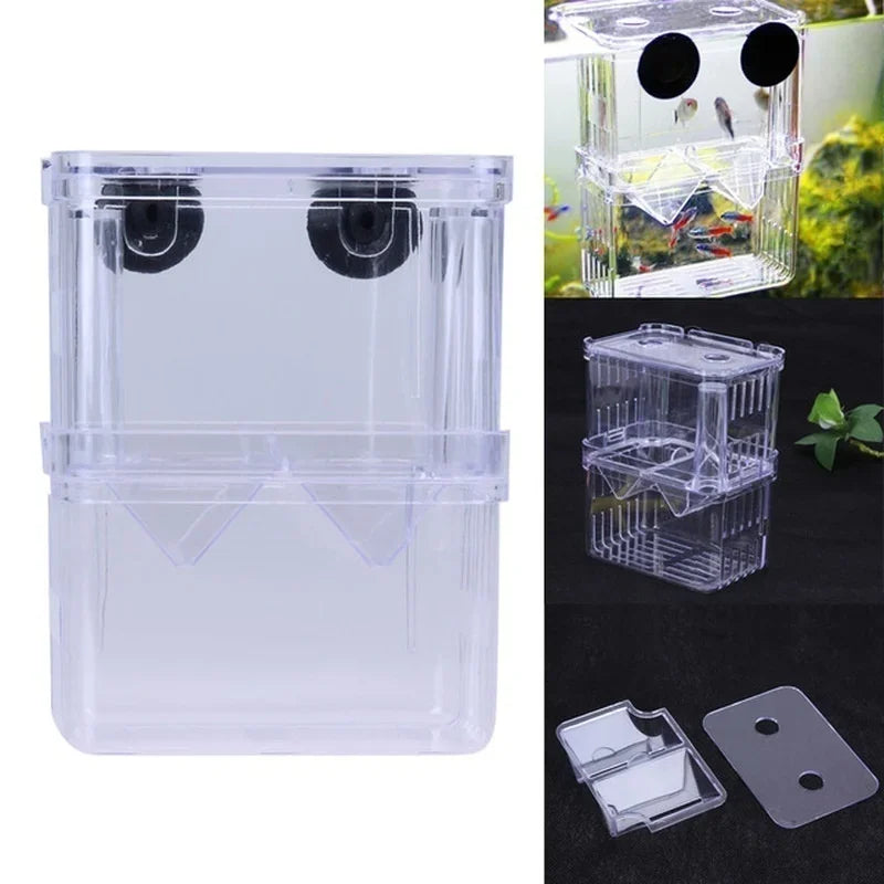 Multifunctional Fish Tank High Definition Fish Breeding Isolation Box Aquarium Breeder Fish Tank Double Guppy Incubator