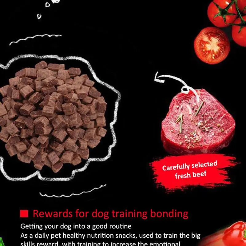 Pet Snacks Beef Particles Appetising Digesting Nutritious Delicious Chewy Training Rewards for Cat Dog Puppy Pet Food Snacks