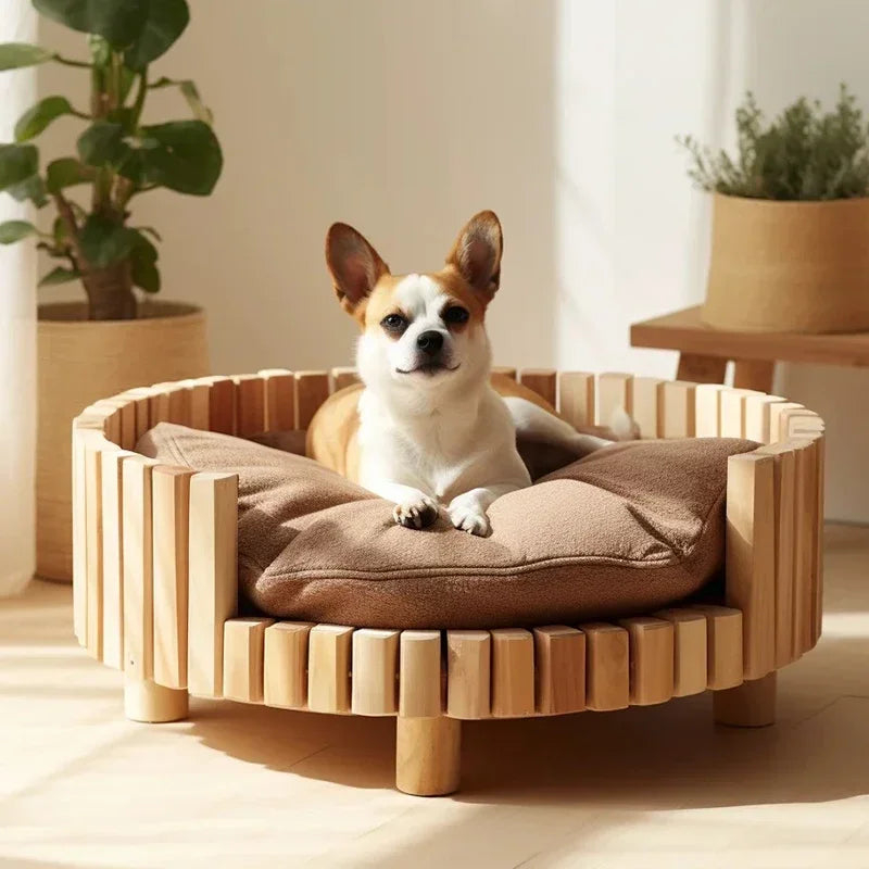 Customized furniture manufacturer, wooden dog house luxury pet wooden bed indoor wooden cat dog house