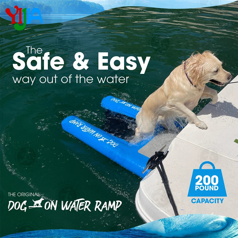 Stock Fast Shipping  120/150cm Inflatable Pup Plank Series Floating Dog Water Ramp Float Ladder For Boats Pools Swimming Pets