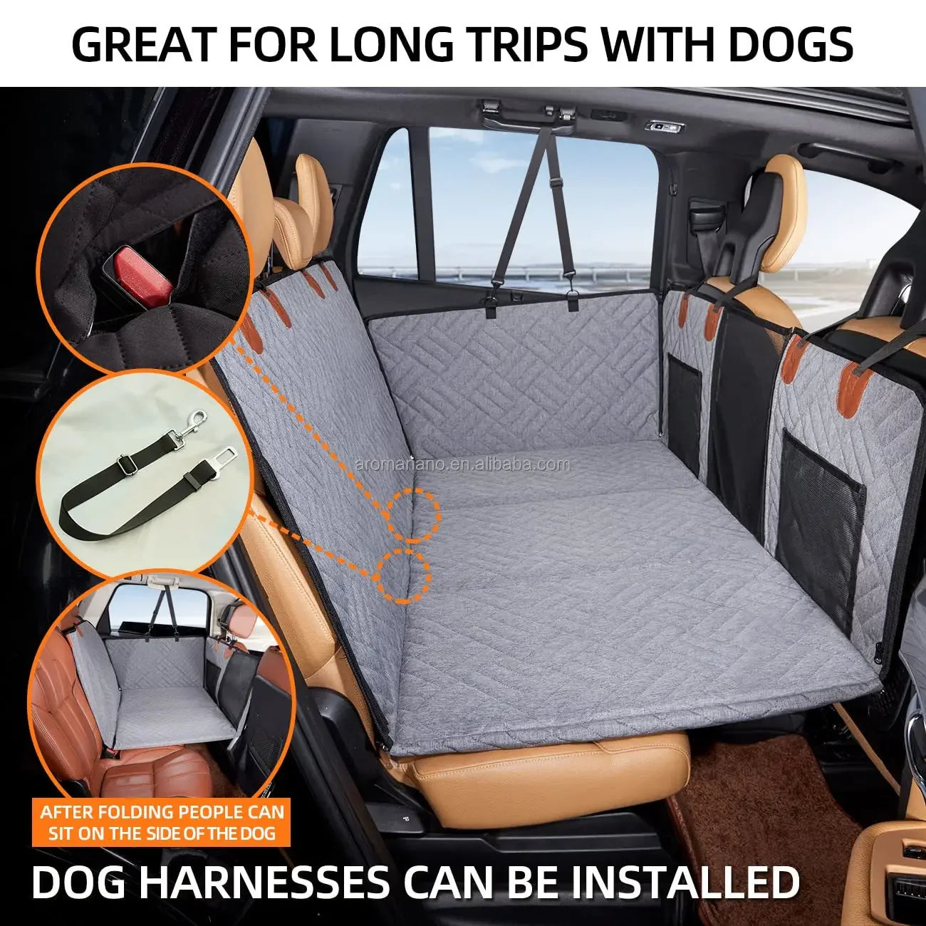 Back Seat Extender for Dogs Car  Cover    Bed Inflatable   Camping Air Mattress Hammock   Travel