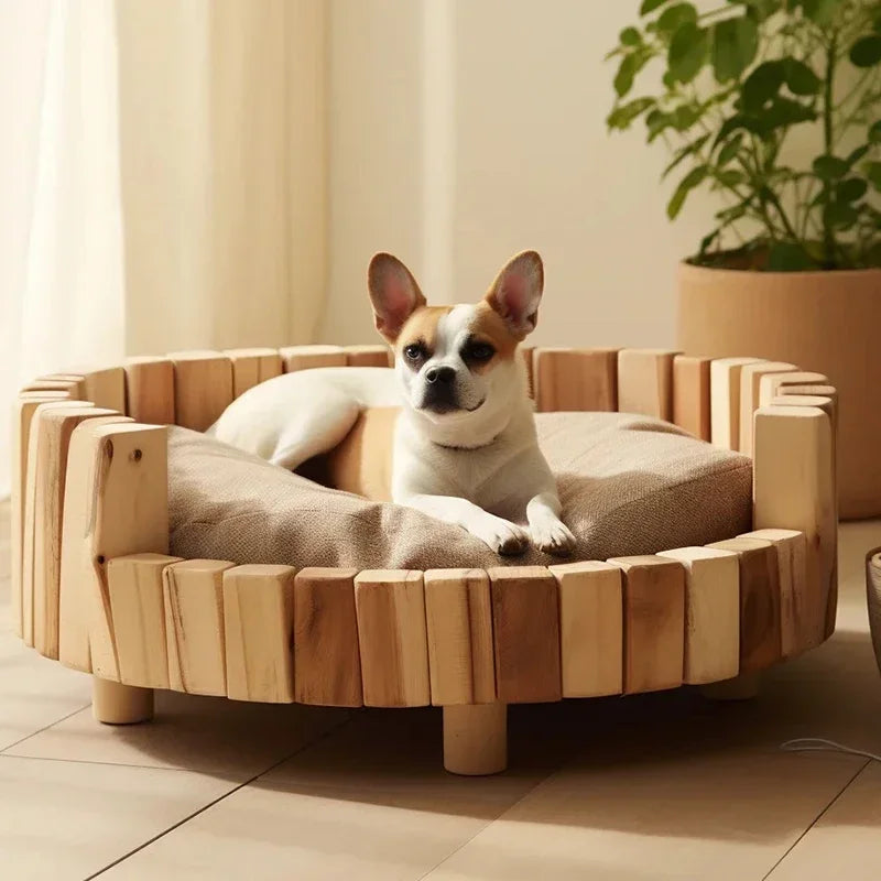 Customized furniture manufacturer, wooden dog house luxury pet wooden bed indoor wooden cat dog house