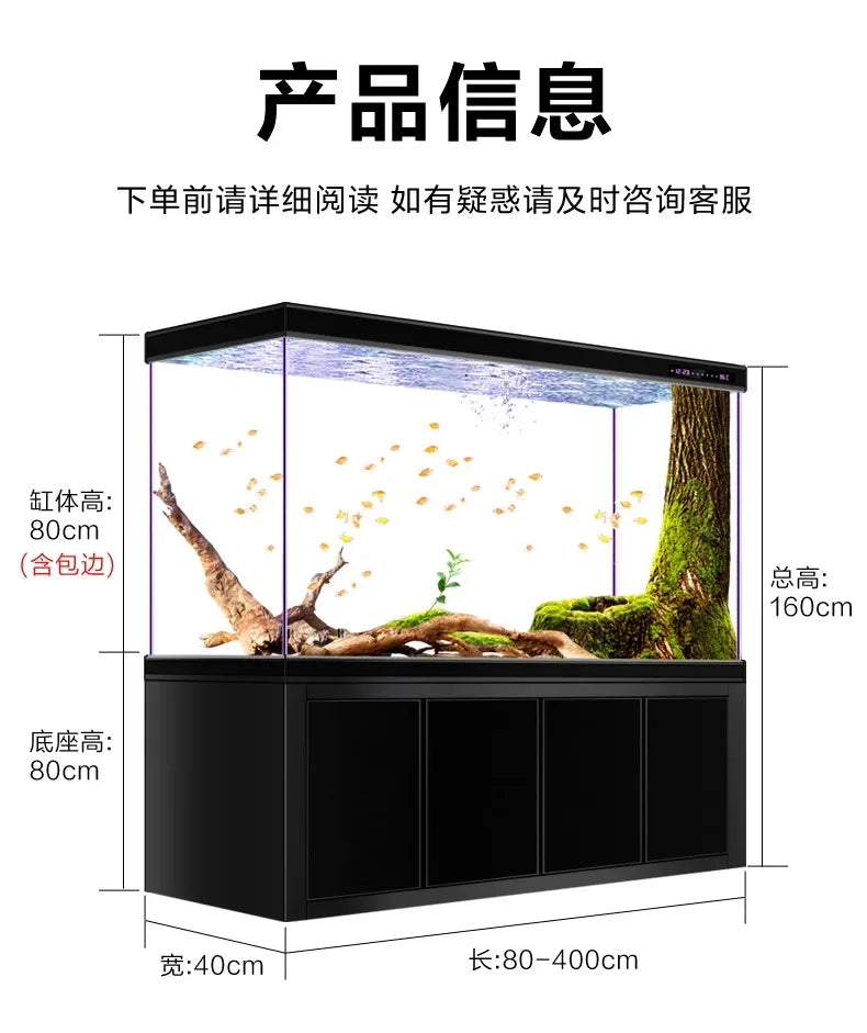 Large Living Room Aquariums Betta Cabinet Nordic Luxury Appreciate Fishbowl Ecological Box Cultivation Pet Product Аквариум FYFT