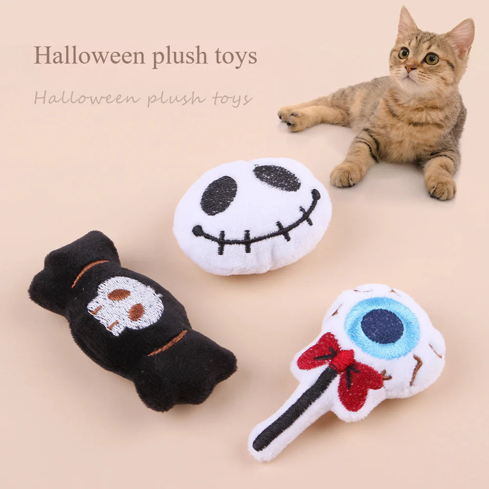 Halloween Cat Fun Pet Toys Small Accessories Halloween Plush Candy Small Pet Supplies