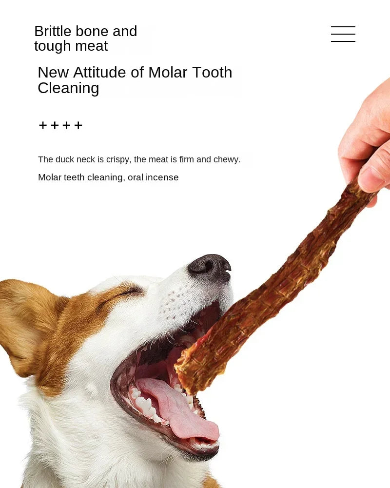 Air Dried Duck Neck Dog Snacks Puppy Molar Stick Tooth Cleaning Bone Molar Bite-resistant Dog Chew Training Food Pet Snacks