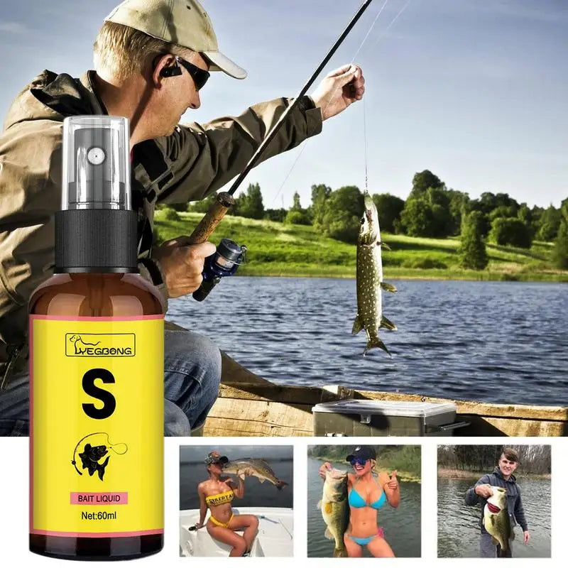 60ml Fishing Scent Liquid Natural Fishing Baits Attractants Bail Drag For Sea River Freshwater Effectively Attract Fish