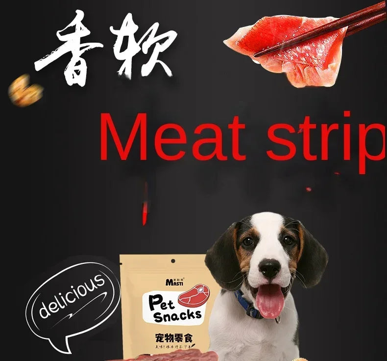 500g Dog Snacks Soft Beef Strips Dog Training Reward SnacksAppetizing Digestive Nutritious Delicious Chewy Pet Snacks Dog Food