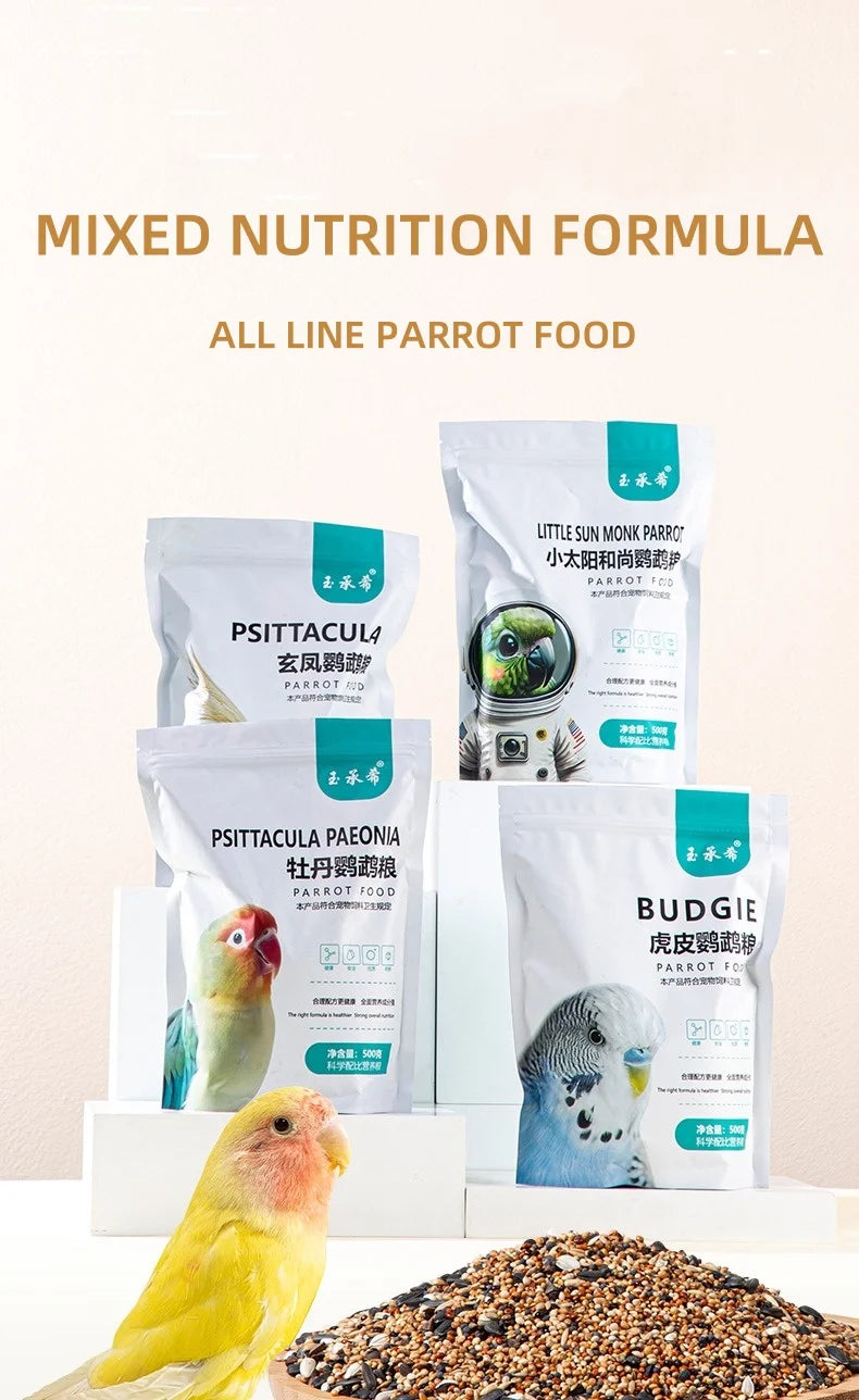 Parrot Food Budgie Psittacula Paeonia Psittacula Little Sun Monk Parrot Mixed Grain Parrot Feed Bird Feed Seasonal New Grain