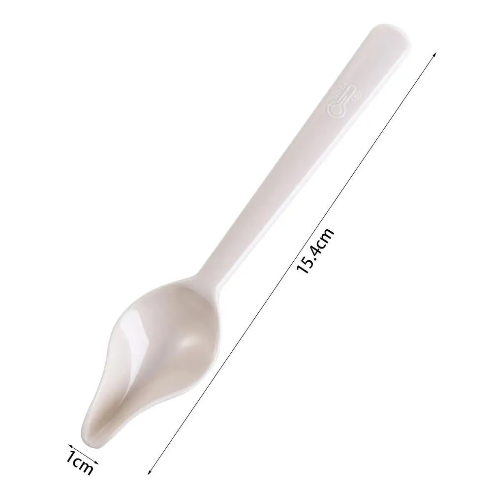 Plastic Bird Milk Powder Feeder Long Handle Thickened Chicks Medicine Spoon Heat-resisting Bird Food Water Spoon for Feeding